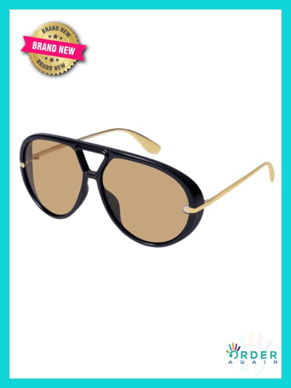 Oversized Aviator Sunglasses UV400 Full Frame Metal Arms Retro
